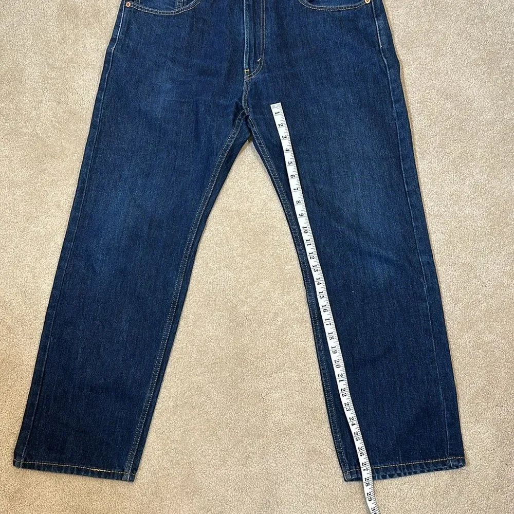 Levi’s 505 Men Blue Denim 100% Cotton Blue Regular Fit Jeans W36 L30